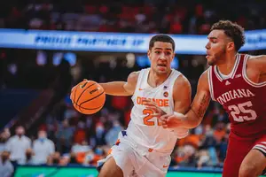 Cole Swider and Syracuse needed two overtimes to beat Indiana in the ACC/Big Ten Challenge. 