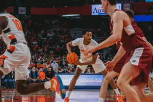 Frank Anselem's final free throws gave Syracuse the win in double-overtime against Indiana.