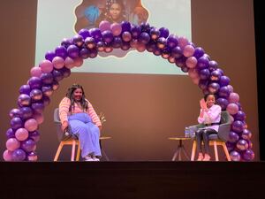 Along with performing impressions of TV personalities, Byer gave attendees advice on how to be confident and discussed her experience as a Black woman in Hollywood.