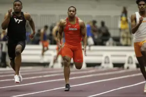 Sean Tucker joined Syracuse's track team for the indoor season this winter. 