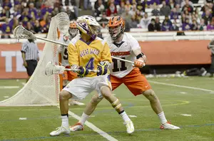 Lyle Thompson, who grew up on the Onondaga Nation Reservation, played at UAlbany from 2011-15.