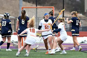 Emily Hawryschuk broke Syracuse's all-time goals record on Tuesday against UAlbany. 