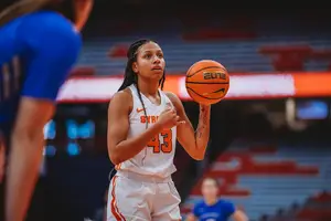 Christianna Carr played one season with the Orange, starting all 29 games in 2021-22.