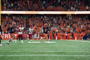 Louisville’s Malik Cunningham tallied 152 passing yards and threw two interceptions in its loss to Syracuse.