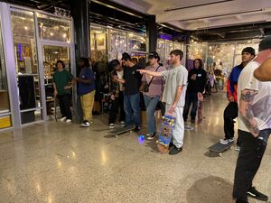 The rain did not deter the events of the skate competition, which moved to the basement of McCarthy Mercantile, with the same passion and energy.