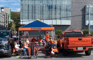 Tailgaters come out every weekend to congregate and come together to celebrate Syracuse football.
