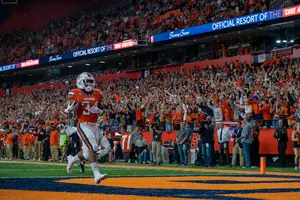Back into the AP top-25 poll for the first time since 2019, Syracuse dominated the running game en route to its 59-point shutout win on Saturday.