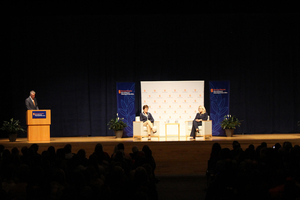 Cheney spoke about the role of citizenship in protecting democracy following the Jan. 6, 2021 insurrection in Goldstein Auditorium on Tuesday.