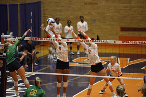 The Fighting Irish had 46 kills compared to the Orange’s 39 in their win over Syracuse.