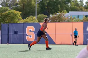 After five year with Syracuse women's lacrosse, Sam Swart (pictured) is living out her dream to play college field hockey. 