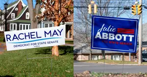 Rachel May and Julie Abbott are competing on Tuesday for the New York State's 48th Senate District.