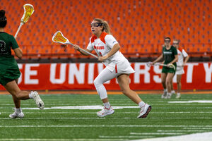 Syracuse had seven more shots on goal than Binghamton in the 17-10 victory, leading by as much as 13.