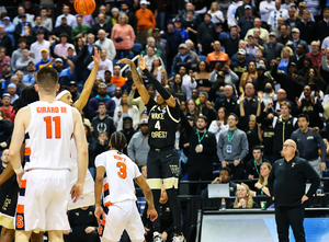 Daivien Williamson scored the game-winning basket to knock Syracuse out of the ACC Tournament.