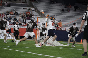 The Syracuse offense, led by Joey Spallina, dominated from the X position on offense in a blowout win over St. Bonaventure.