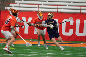 Syracuse conceded nine unanswered goals in the fourth quarter, losing to No. 3 Notre Dame 20-12. 