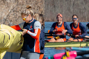 Zoe Acosta, Kamile Kralikaite and Emmie Frederico all competed at the U23 World Rowing Championships last summer and hope to bring their national experience to SU’s ACC and NCAA Championships.