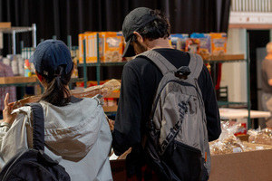 Dealing with food insecurity and  concerns with affordability, international students from Syracuse University turn to food pantries like at the Vineyard Church in Westcott.