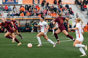 VT's Emma Pelkowski recorded two goals and an assist to extend SU's winless streak to seven straight games