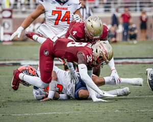 Garrett Shrader struggled while Syracuse's defense was worn down in a 41-3 loss to Florida State.