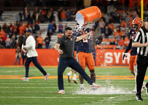 Nunzio Campanile and Mike Johnson will reportedly be retained on Fran Brown's staff. Campanile will transition to Syracuse's quarterbacks coach while Johnson will become SU's tight ends coach.