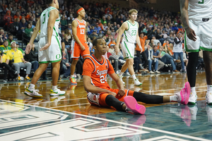 Syracuse's bench, led by Quadir Copeland (pictured), Kyle Cuffe Jr. and Maliq Brown, scored 44 of Syracuse's points in its 83-63 victory over Oregon.