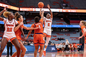 Syracuse mounted the largest comeback in the Felisha Legette-Jack era, trailing by as much as 19 in its 83-82 win over Clemson. Dyaisha Fair's 14 fourth-quarter points fueled the victory.