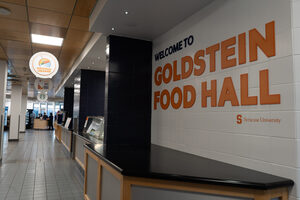 Auxiliary Services at SU announced the new Daily Dining Plan designed for students on South Campus. They also announced the renovations of Goldstein Food Hall and the Inn Complete.