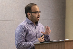 Mohammad Ebad Athar and Shanel Khaliq presented their dissertation research Tuesday afternoon.