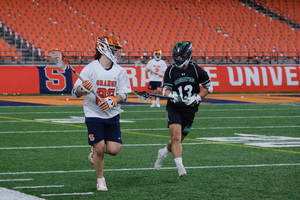 Joey Spallina led the way with 10 points as No. 9 Syracuse defeated Manhattan 14-3 for its third straight win.