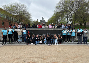 Syracuse University students mentor several middle school students around the Syracuse area through J.U.M.P. Nation. All the mentors and mentees come together on campus each year for a leadership summit.