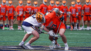 No. 3 Syracuse lost the faceoff battle by 11 and picked up 18 fewer ground balls than No. 1 Notre Dame.