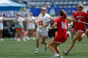 With Syracuse leading 15-7, its defense held Louisville scoreless for nearly 20 straight minutes. 