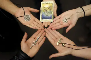 Students who participate in the Student Pagan Information Relation and Learning group display objects that are meaningful to them. Paganism is an umbrella term that encompasses a variety of different polytheistic faiths, many of which are based in Western European cultures and traditions.