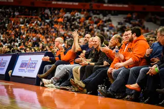 Syracuse fans watched as the Orange inched towards its second-straight win.