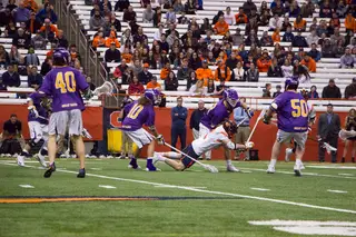 Syracuse's lone first half goal came man up. 