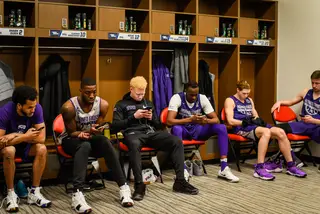 Texas Christian University basketball players traveled from Fort Worth, Texas, to play in Little Caesars Arena Friday night against Syracuse.