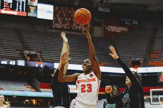 Lewis said after the game that Syracuse's offense worked the best after she stopped hesitating on open shots.