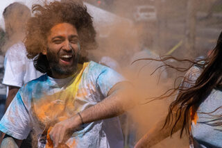 Holi, a Hindu tradition, celebrates the harvest season, the start of spring and the triumph of good over evil.